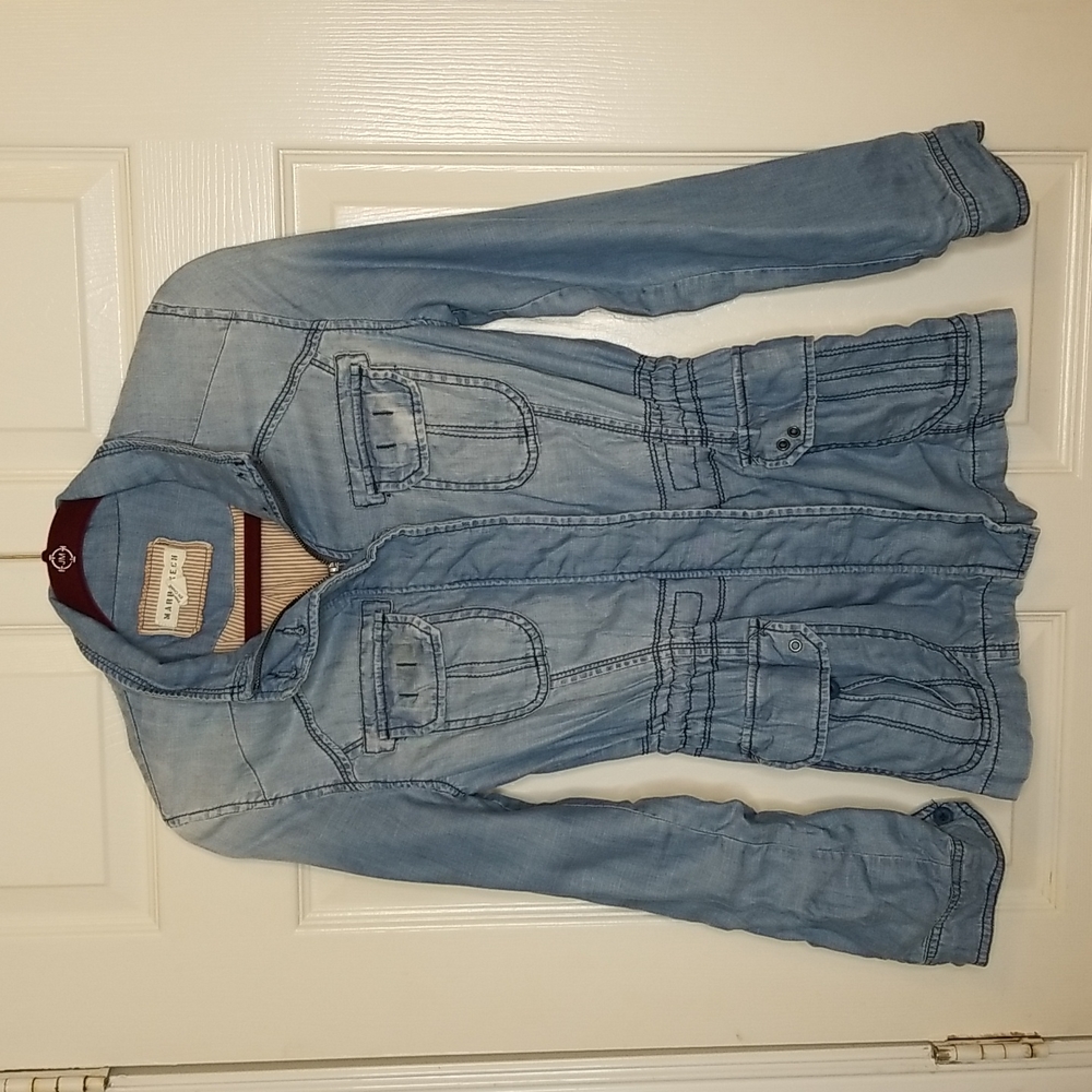 Anthropologie  Marrakech Womens Blue Denim Jacket Size XS - Picture 3 of 12